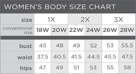 Amethyst Jeans Size Chart