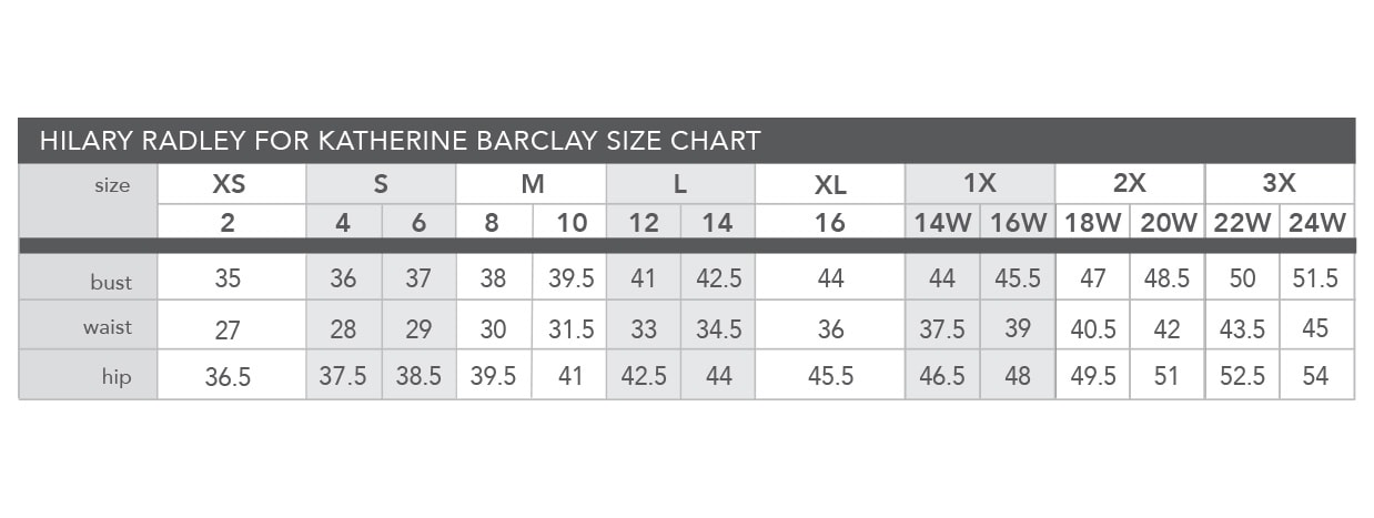 14w Size Chart